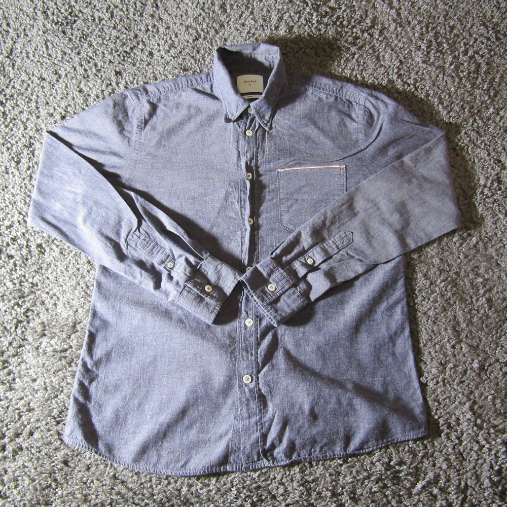 Billy Reid Blue Casual Button Down Shirt - Picture 2 of 8